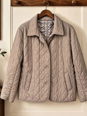 Della Spiga Quilted Chore Barn Coat XL Taupe 24” P2P 24” L